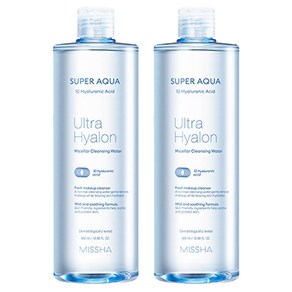 미샤 수퍼 아쿠아 울트라 히알론 미셀라 클렌징 워터, 500ml, 2개