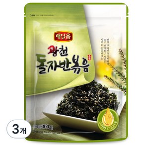 해달음 광천 조미김 돌자반볶음, 300g, 3개