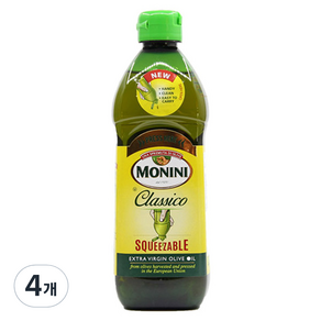 모니니 클라시코 엑스트라 버진 올리브오일 스퀴져블, 4개, 450ml