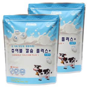 헬퍼장 츄어블 칼슘 플러스, 180정, 2개