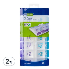 이지도즈 7일 AM PM 버튼형 약통, 2개