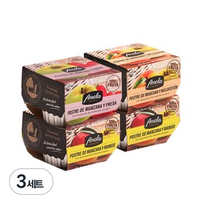 아넬라 과일퓨레 망고2p+복숭아1p+딸기1p 세트, 딸기, 망고, 복숭아, 100g, 3세트