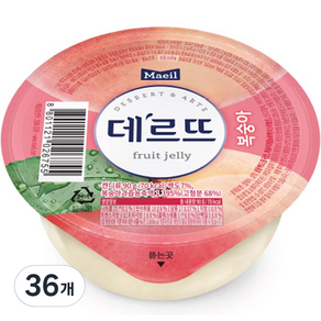 데르뜨 젤리 복숭아, 90g, 36개