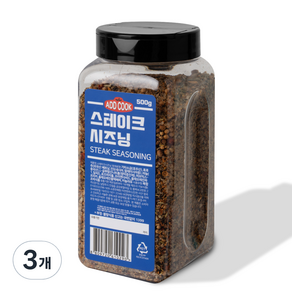 ADDCOOK 스테이크시즈닝, 500g, 3개