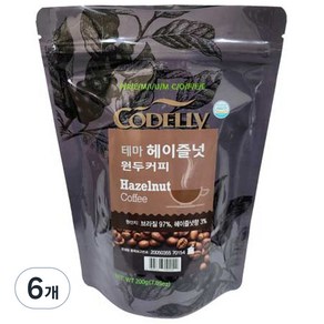 코델리 테마헤이즐넛 원두커피, 200g, 6개