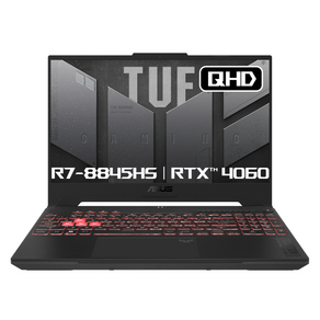 에이수스 2024 TUF GAMING A15 라이젠7 라이젠 8000 시리즈 지포스 RTX 4060, MechaGey, 512GB, 16GB, Fee DOS, FA507UV-HQ095