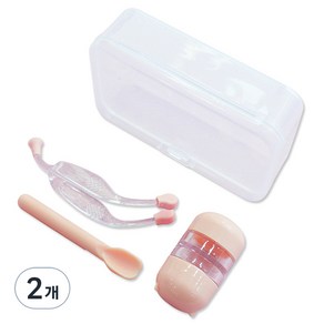 마메 소프트 렌즈 집게 흡착봉 세트, 핑크, 2개