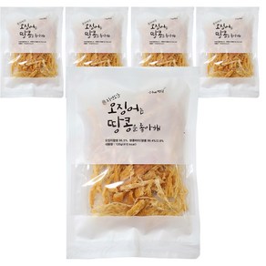 정화식품 자연오감 오징어는 땅콩을 좋아해, 120g, 5개