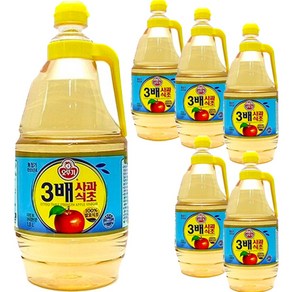 오뚜기 3배 사과식초, 1.8L, 6개