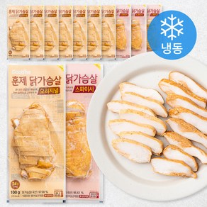 굽네 훈제 닭가슴살 슬라이스 오리지널 100g x 8팩 + 스파이시 100g x 4팩 세트 (냉동)