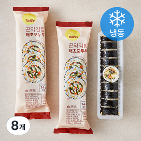 Rally 곤약김밥 해초포두부 (냉동), 220g, 8개