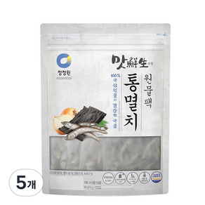 청정원 맛선생 통멸치 원물팩, 75g, 5개