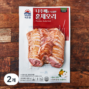 사조원 나주배로 숙성한 훈제오리, 400g, 2개