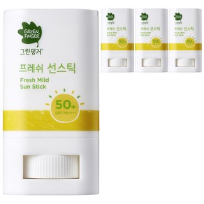 그린핑거 프레쉬 마일드 선스틱 SPF50+ PA++++, 15g, 4개