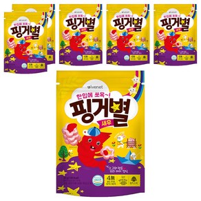 아이배냇 아동용 핑거별 쌀과자, 새우맛, 6개