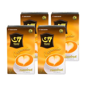 G7 카푸치노 헤이즐넛 커피믹스, 18g, 12개입, 4개
