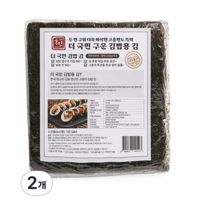 더국민 두번구운 고흥 김밥용 김 100p, 240g, 2개