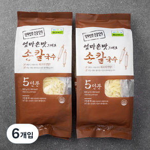 칠갑농산 손칼국수 5인분, 800g, 6개입