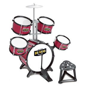 베이비캠프 아동용 재즈 드럼 악기 세트 3.5kg DRUM-6912RED, 레드/단일상품, 1개