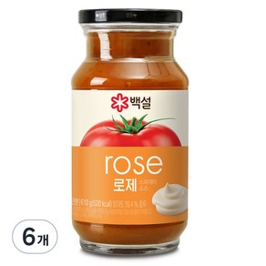 백설 로제 스파게티소스, 610g, 6개