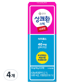 큐원 상쾌환 스틱 사과맛 3p, 54g, 4개