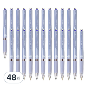 라인플러스 라인1 크리스탈볼펜 0.38mm, 라벤더 + 청색, 48개