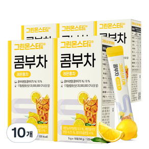 그린몬스터 디톡 콤부차 레몬홍차, 5g, 10개입, 10개