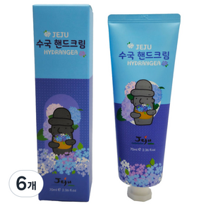 제주갬성 수국 핸드크림, 70ml, 6개