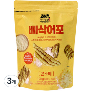 빠삭어포 콘소메, 100g, 3개