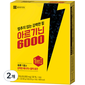 종근당건강 아르기닌 6000 15p, 300g, 2개