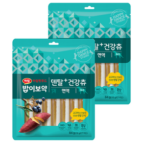 밥이보약 강아지 덴탈플러스 건강츄 면역 7p, 84g, 2팩, 고구마맛