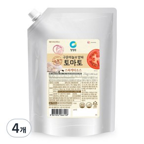 청정원 토마토 스파게티소스, 2kg, 4개