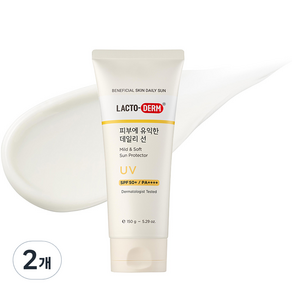 락토덤 피부에 유익한 데일리 선크림 SPF50+ PA++++, 150g, 2개