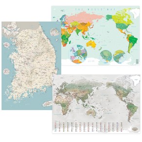 모티프맵 세계지도 익스플로러 + 챌린저 + 가볼지도 포스터 M