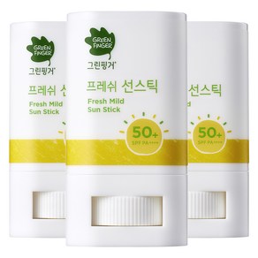 그린핑거 프레쉬 마일드 선스틱 SPF50+ PA++++, 15g, 3개