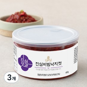 진심젓갈 비빔낙지젓, 400g, 3개