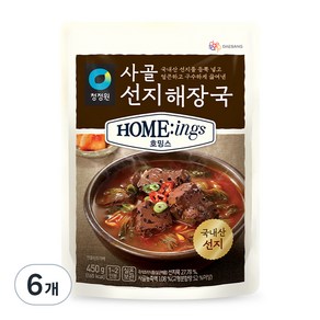 청정원 호밍스 사골선지해장국, 450g, 6개