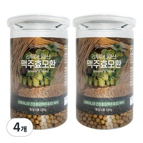 헬로우그린 리투아니아 맥주효모환 통, 330g, 4개