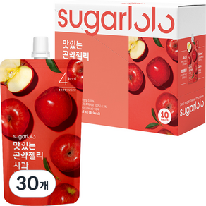 슈가로로 맛있는 곤약젤리 사과 10개입, 150g, 30개