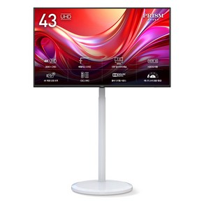 프리즘코리아 4K UHD LED TV + 무빙스탠드, 109cm(43인치), PT430UD(TV), PN234(스탠드), 스탠드형, 고객직접설치