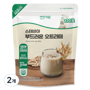 비단식당 스테비아 부드러운 오트라떼 10p, 300g, 2개