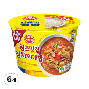 오뚜기 원조맛집 김치찌개밥, 310g, 6개