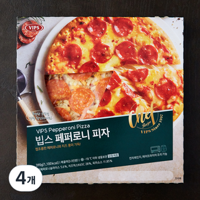 빕스 페퍼로니 피자 (냉동), 4개, 390g