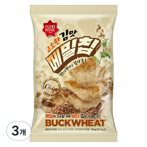 고소한 김맛 메밀칩, 55g, 3개