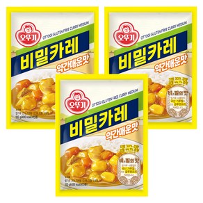 오뚜기 비밀카레 약간매운맛, 100g, 3개