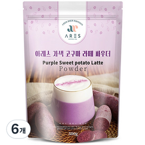 아레스 자색 고구마 라떼 파우더, 500g, 1개입, 6개