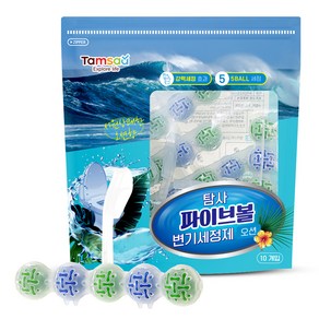 탐사 파이브볼 변기세정제 오션, 500g, 10개