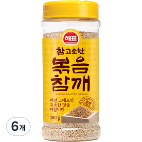 해표 참 고소한 볶음참깨, 180g, 6개