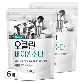 오클린 베이킹소다 리필, 1.5kg, 6개