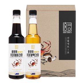 홍영의 간장 선물세트 붉은대게어 500ml + 붉은대게백 500ml